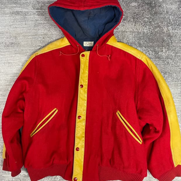 90s japan vintage 사이드레더암 바시티