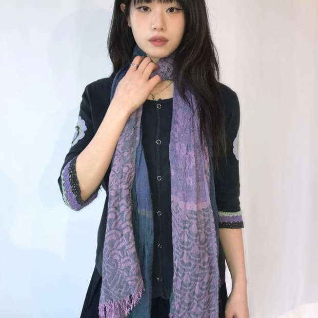 퍼플 에스닉 스카프