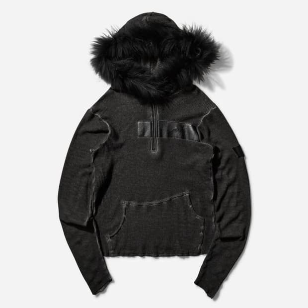 aesynctx 퍼 하프집 후디 블랙 XL