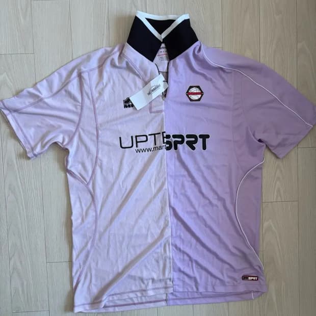 [ S ]  Martine Rose 컬러블럭 집업넥 폴로 셔츠