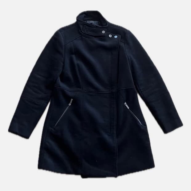 아르마니 비대칭 사선 펜싱 코트 L