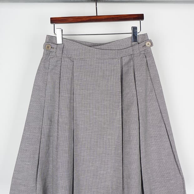 PAUL SMITH BLACK pleats wrap skirt