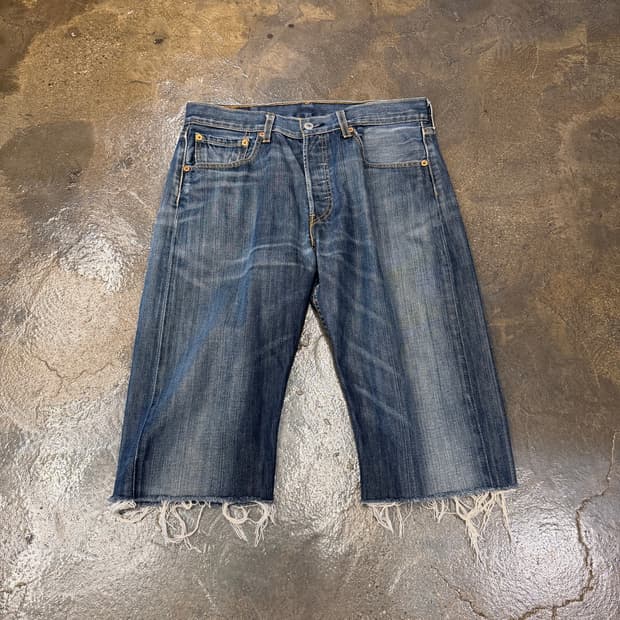 Levis 리바이스 501 W32 컷오프 데님쇼츠