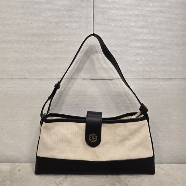 드파운드 타운백 호보백 헤링본 아이보리&블랙 숄더백