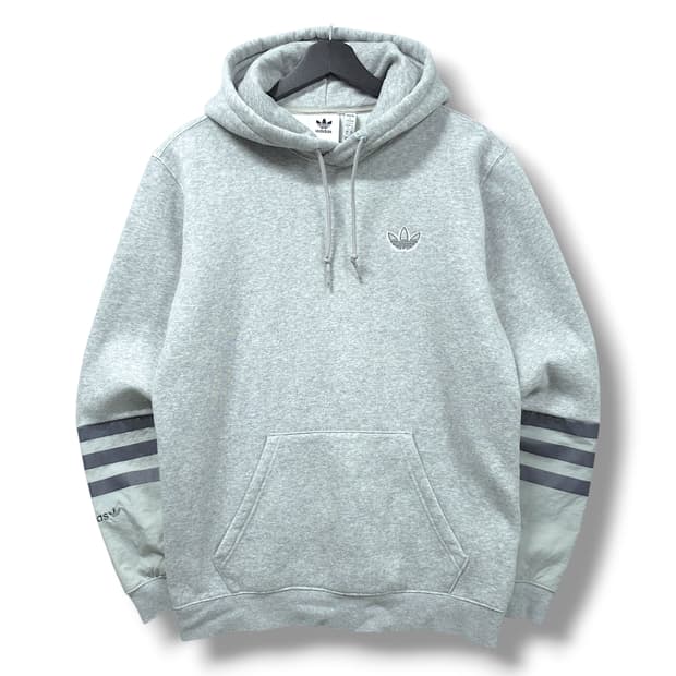 [M] 아디다스 멜란지 그레이 오리지널 플리스 후드티셔츠