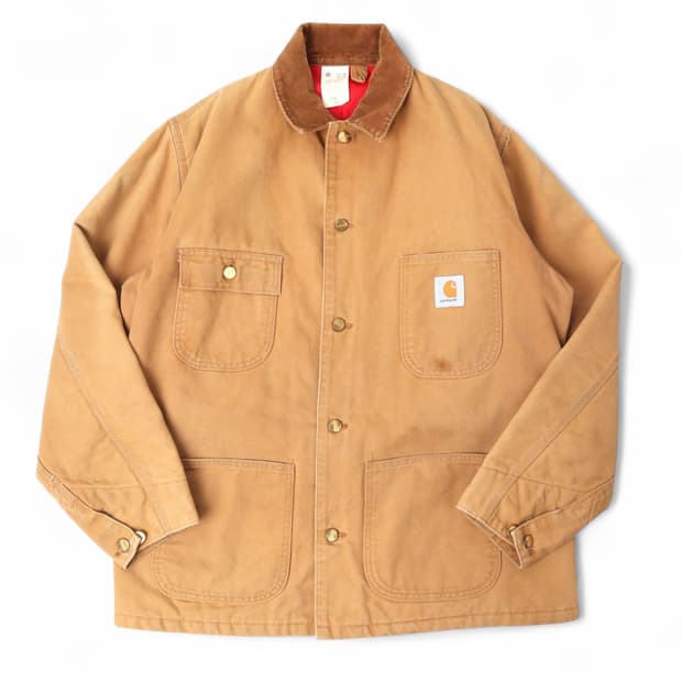 칼하트 90s 브라운 덕 캔버스 커버올 초어 자켓 코트