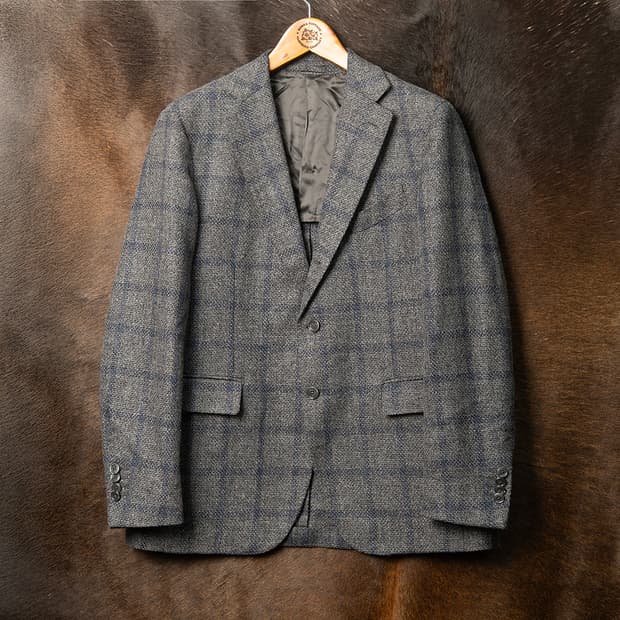 [52] 맨온더분 윈도우페인 체크 블레이져 그레이 