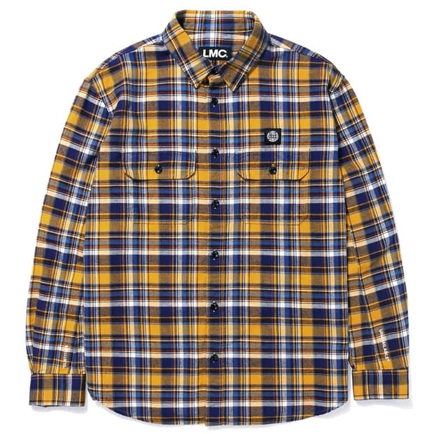 LMC 체크 셔츠 WL PLAID WORK SHIRT yellow