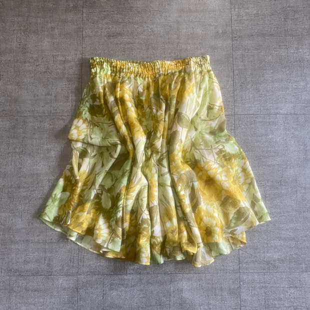 일본빈티지 Granyamaki 달천깔페어리 프린세스 수채화 미디스커트