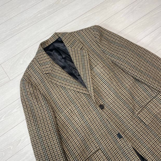 MNGU 클래식 하운드투스 체크 울 블레이저