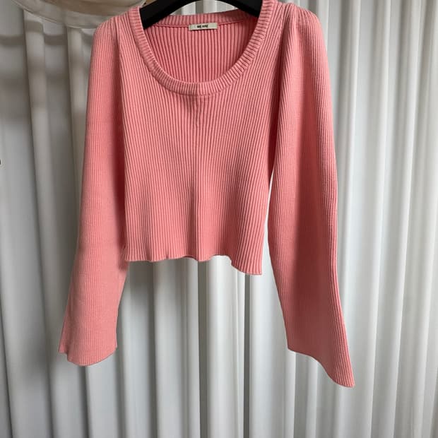 위아 마리 퍼프 니트 - 핑크