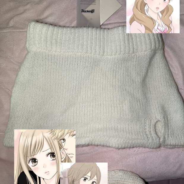 일본빈티지 로우라이즈 니트 미니 스커트 갸루베이비메탈클럽쓰리타임즈글로니