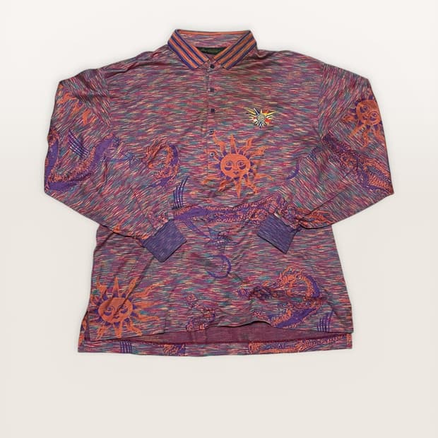 JP vtg - 점보 오자키 믹스 패턴 폴로셔츠(XL 추천)