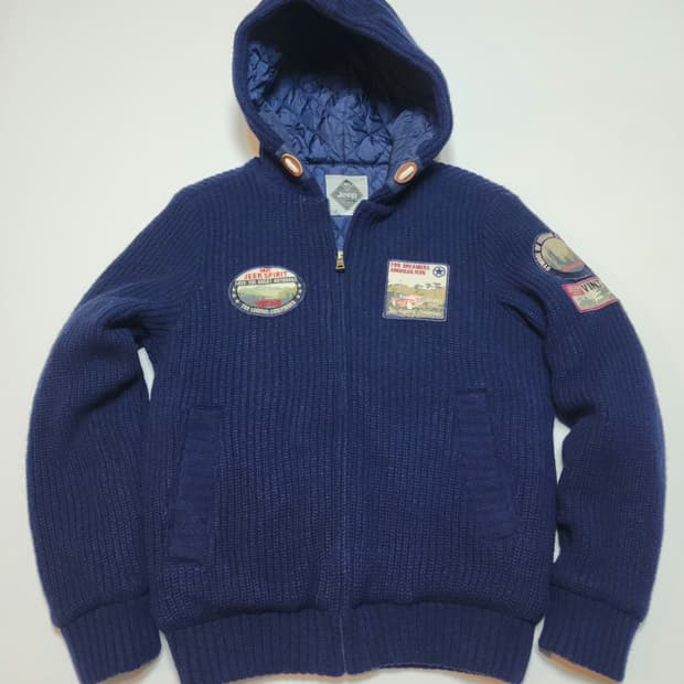 Jeep 스피릿 네이비 후드 퀼팅 점퍼 M(95)