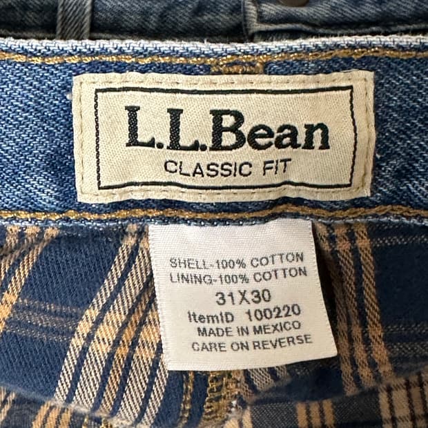 데님 진 / 청바지 체크 플라넬 면 안감