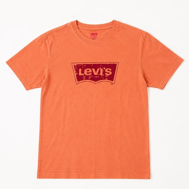 Levi’s 리바이스 빅로고 프린팅 반팔티 오렌지