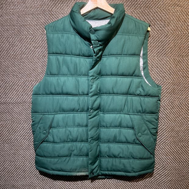 90s올드갭 패딩 베스트 빈티지그린