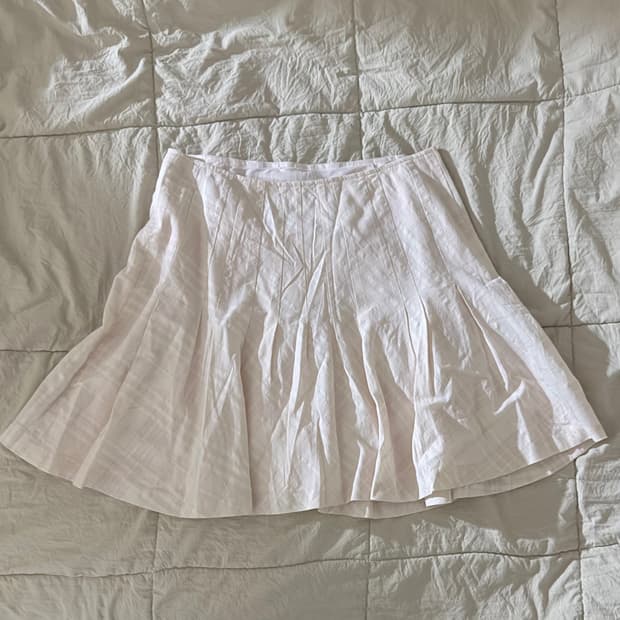 버버리 블루라벨 핑크 연분홍 플리츠 스커트 딸기우유