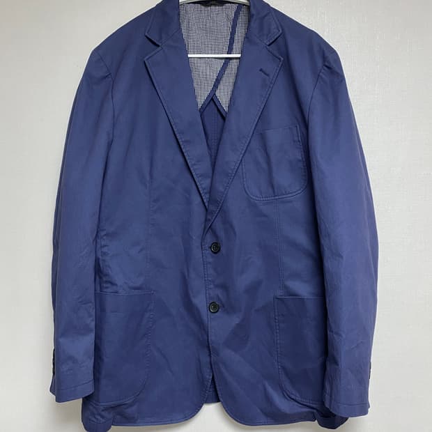 브룩스 브라더스 리젠트핏 워시드 네이비 코튼 싱글 블레이저 자켓 42R