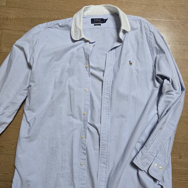폴로 스트라이프 라운드카라 옥스포드셔츠 xl