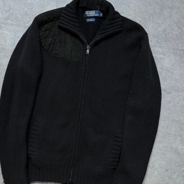 Polo 폴로 랄프로렌 블랙 캐시미어 블렌드 니트 집업