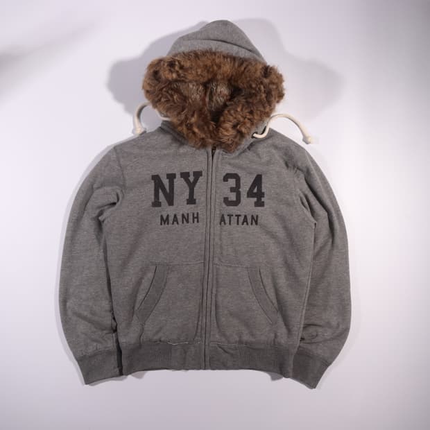 후아유 퍼 후드집업 B596