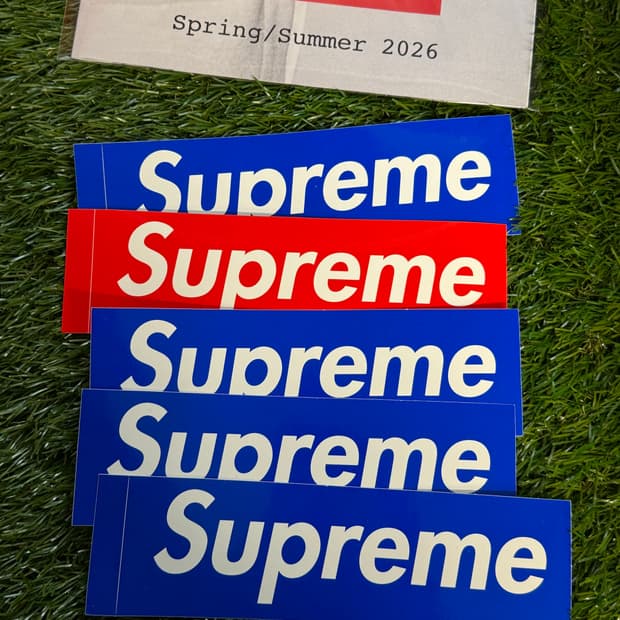 (정품/새상품) 슈프림 블루 로고 스티커