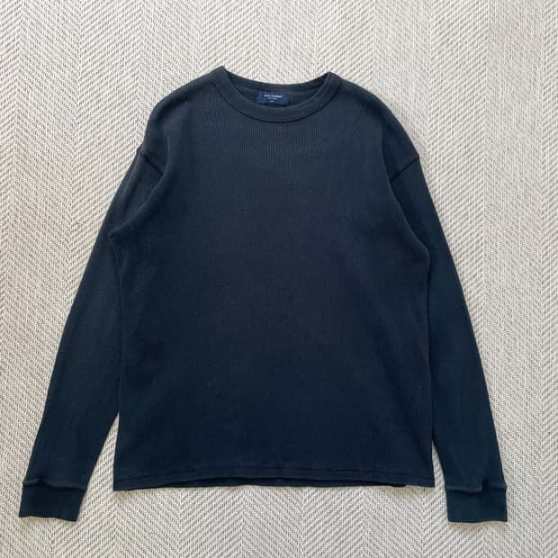 빈티지 back number 헨리넥 와플 긴팔티셔츠 