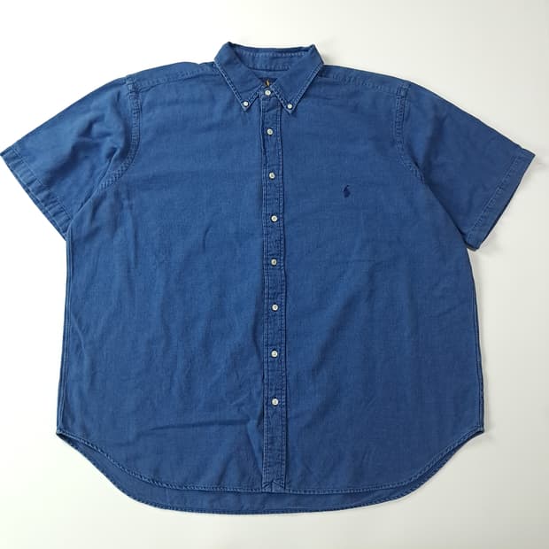 CK753 2XB 폴로 90s 샴브레이 옥스포드 인디고 셔츠 남방