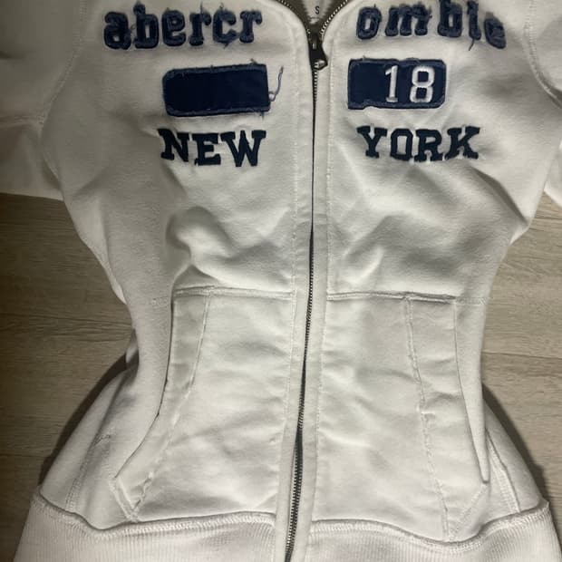 대장템 아베크롬비 화이트 후드집업 S