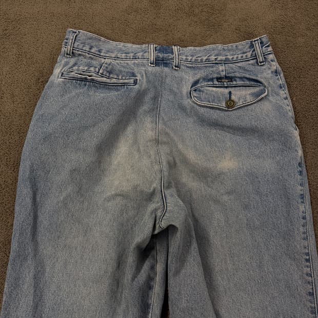 [정품/88-100] 00s Lee 리 투턱 아메카지 워크웨어 데님 팬츠