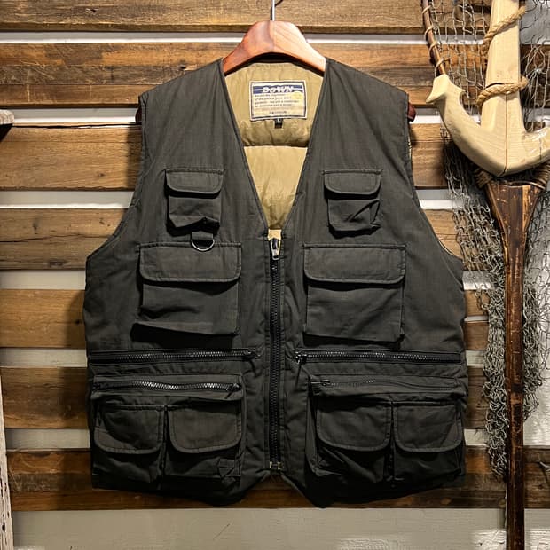 [L]USA 빈티지 차콜그레이 헌팅 다운 베스트