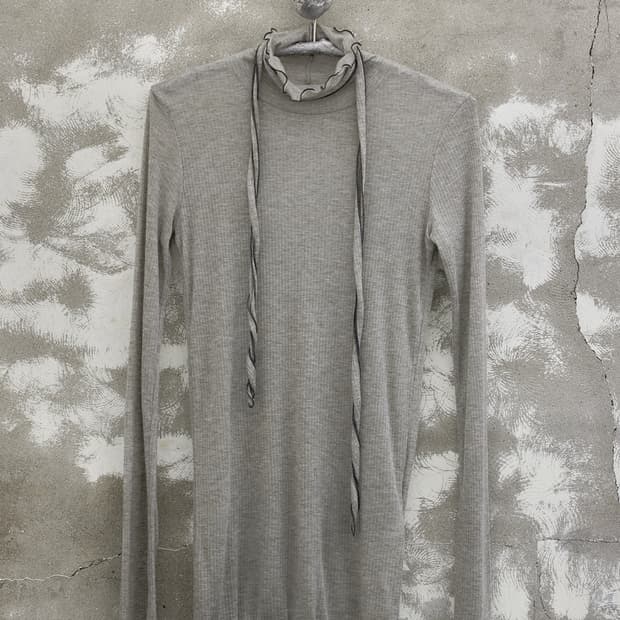 Tied High-neck Jersey Top