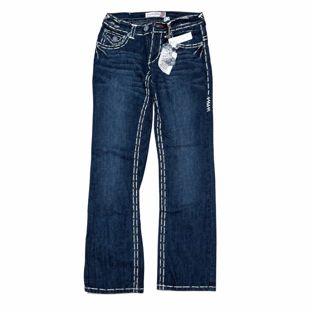 LAGUNABEACH Y2K White Stitch Denim Pants
