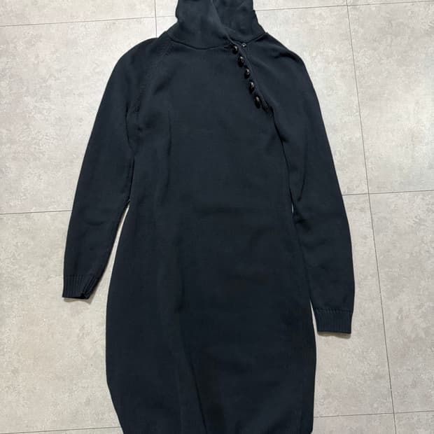 랄프로렌 폴로 숄카라 앨보레더패치 원피스 니트  44~55size