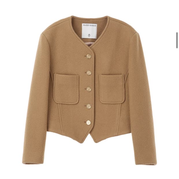 메종마레 워시드 울 싱글 자켓 카멜
