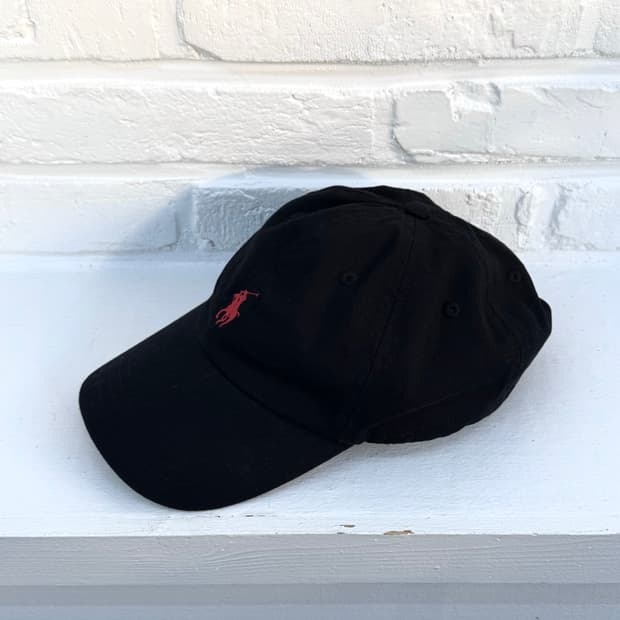 폴로 블랙 볼캡