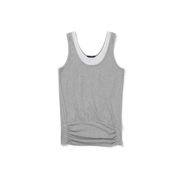 lcdc shaped hem tank top melange gray