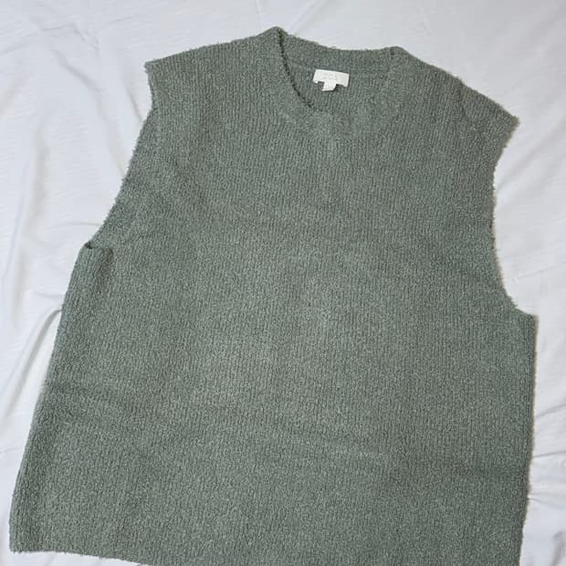 코스 코튼 부클 니트 베스트 M