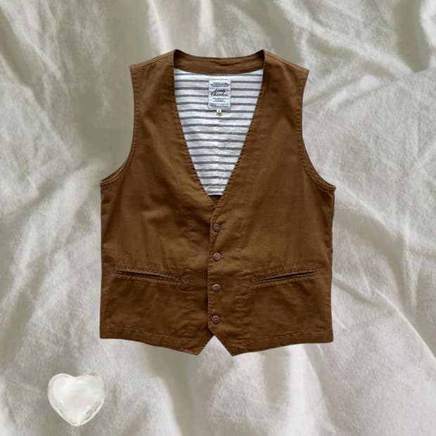 JPN . 재팬 빈티지 린넨 베스트