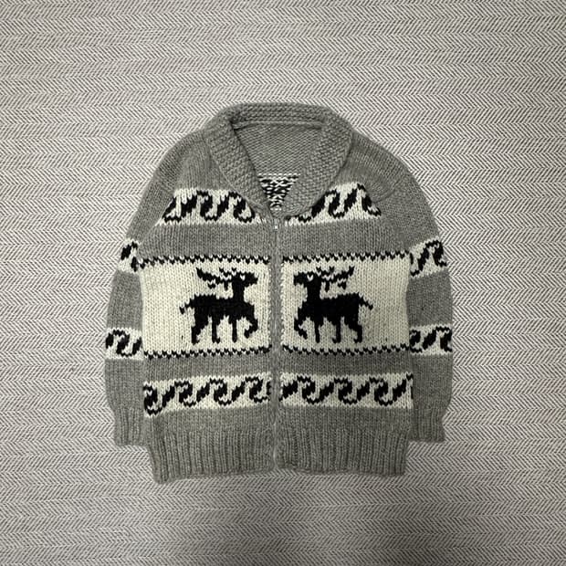 VINTAGE heavy wool knit jacket