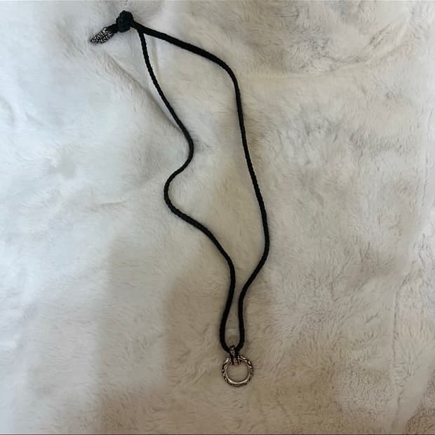 크롬하츠 링 목걸이 가죽끈