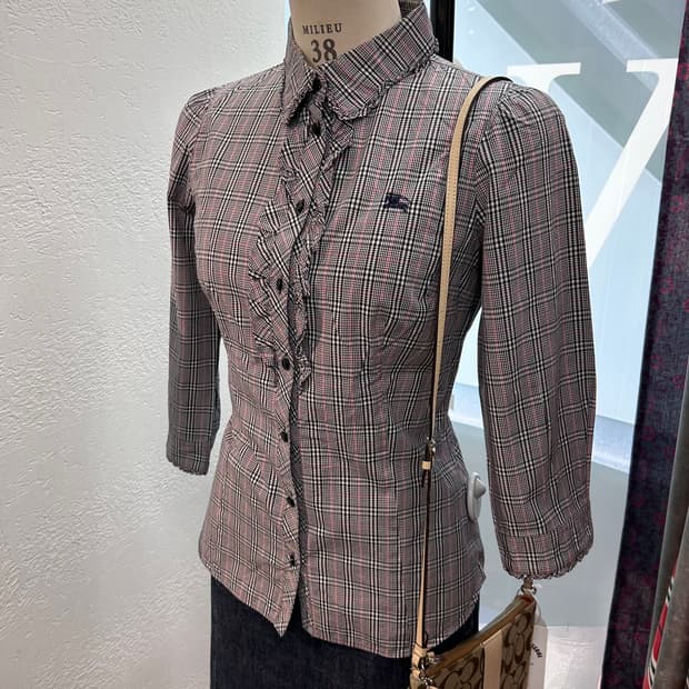 Burberry Logo Embroidered check Shirts