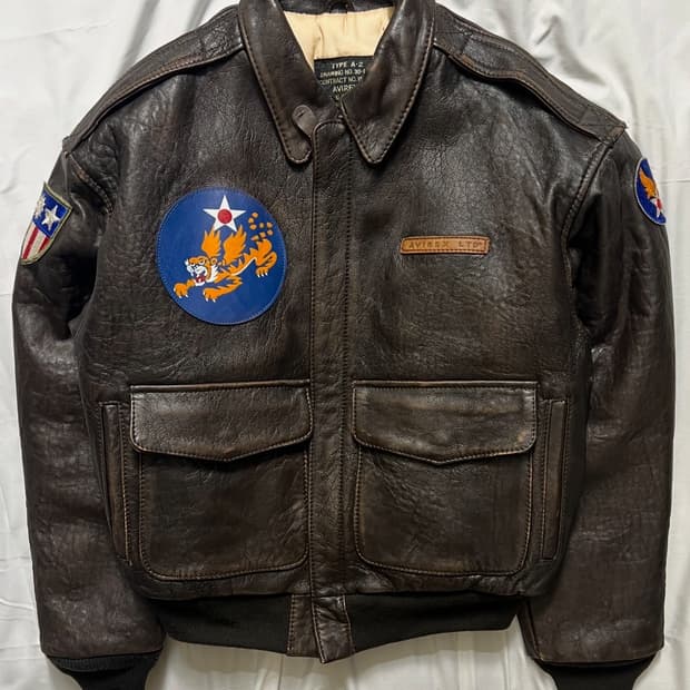 아비렉스 가죽 자켓