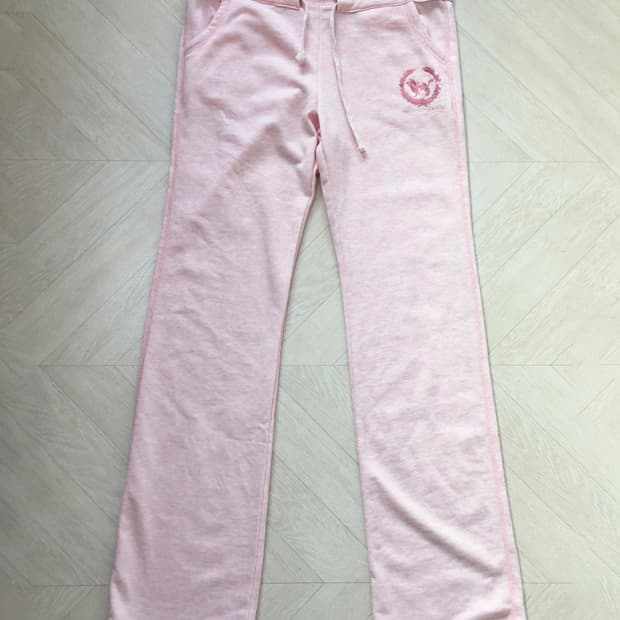 Pink Mélange Stitch Detail  Long  Pants