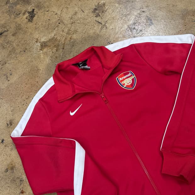 나이키 아스날 빨흰 레드 져지 트랙탑