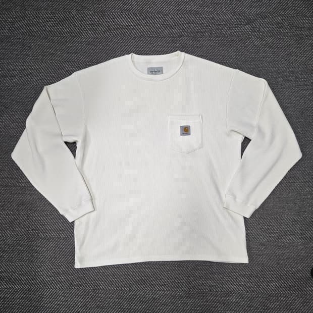 칼하트 포켓 와플 긴팔 티셔츠 면60%티셔츠