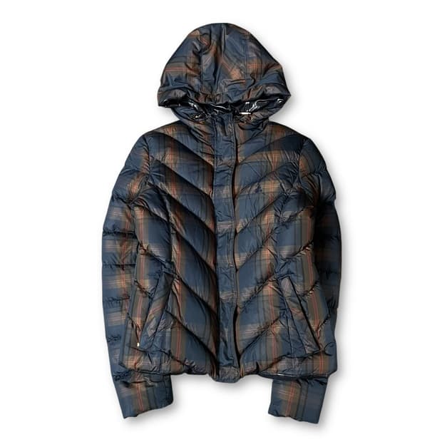 빈폴 키즈 빈티지 컬러 배색 체크 다운 패딩