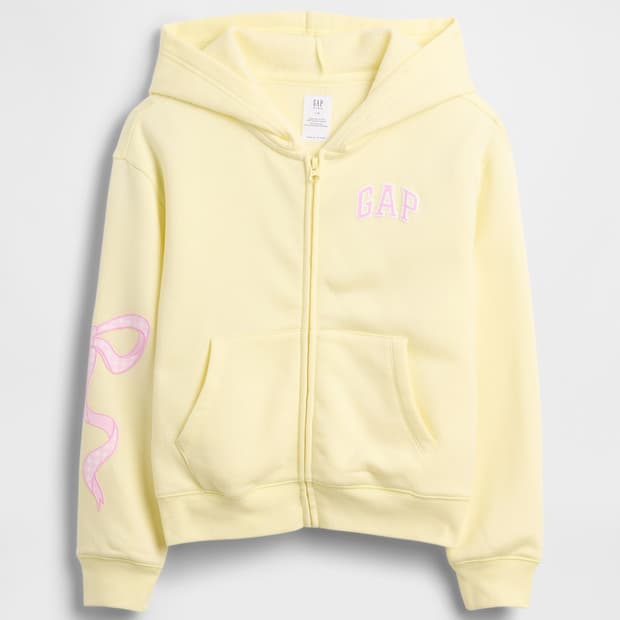 갭 GAP 키즈 리렉스드 갭 로고 후드 집업