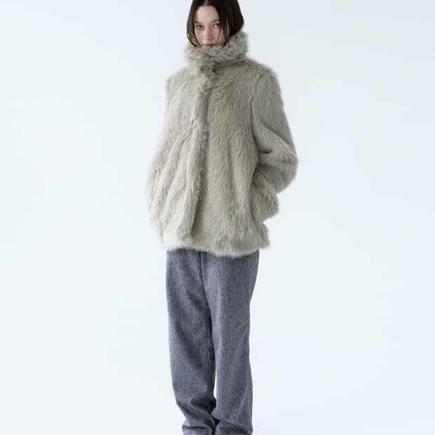 hwi 휘 포그 퍼자켓 라이트그레이 FOG FUR JACKET